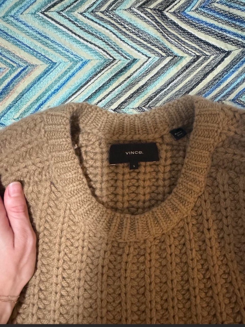 Vince Camel Ribbed Crewneck Sweater - Picture 4 of 5